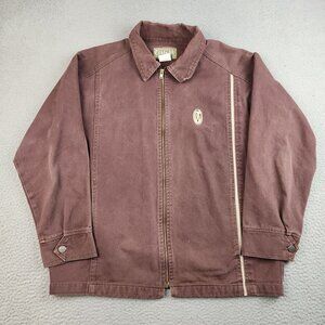 Tribal Gear Graffiti Script Jacket Large Vintage Y2K Grunge Embroidered Canvas